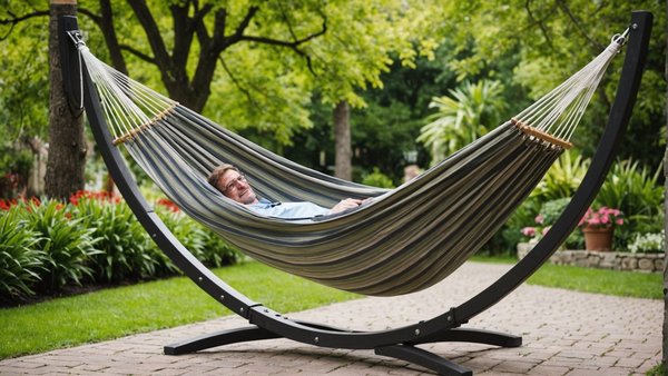 Hamac sur pied : un équipement facile à accrocher dans un jardin